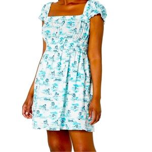 Tommy Hilfiger Women's Cotton Floral Short Sleeve Mini Dress, medium, NWT